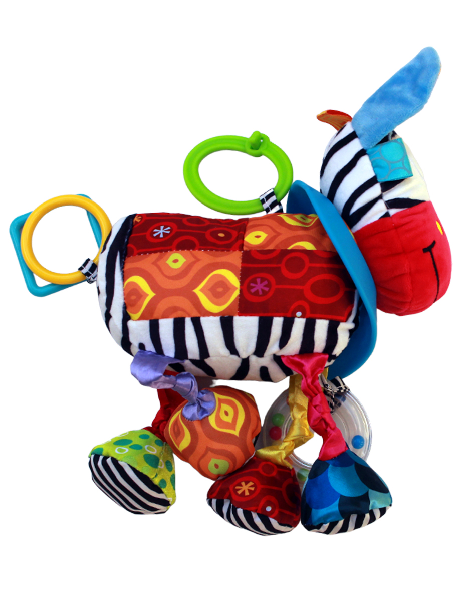 Juguete Peluche Niño Bebe Sonaja Y Mordedera Texturas Sozzy