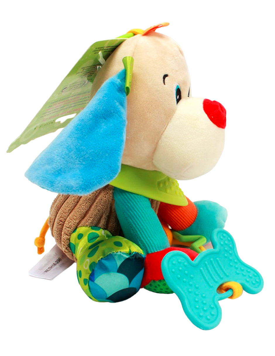 Juguete Peluche Niño Bebe Sonaja Y Mordedera Texturas Sozzy