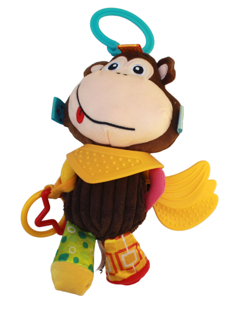 Juguete Peluche Niño Bebe Sonaja Y Mordedera Texturas Sozzy