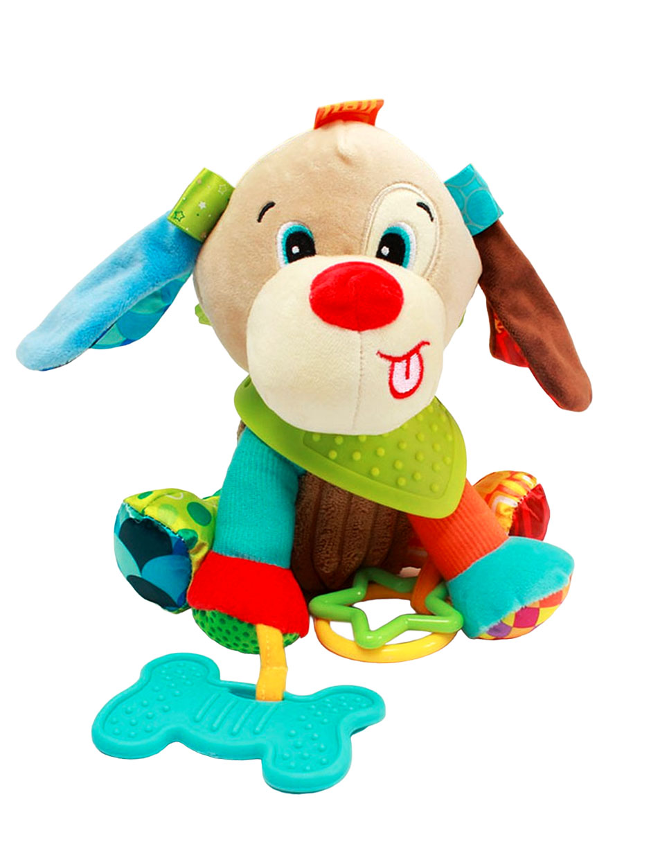 Juguete Peluche Niño Bebe Sonaja Y Mordedera Texturas Sozzy