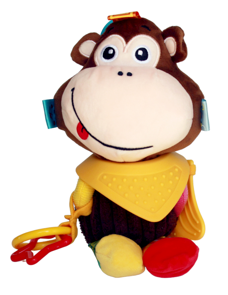 Juguete Peluche Niño Bebe Sonaja Y Mordedera Texturas Sozzy