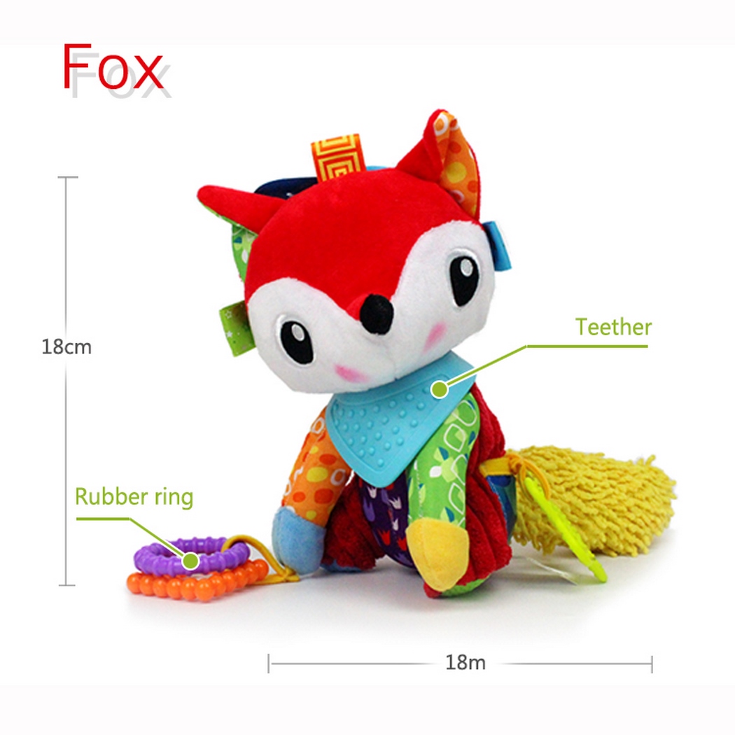 Juguete Peluche Niño Bebe Sonaja Y Mordedera Texturas Sozzy