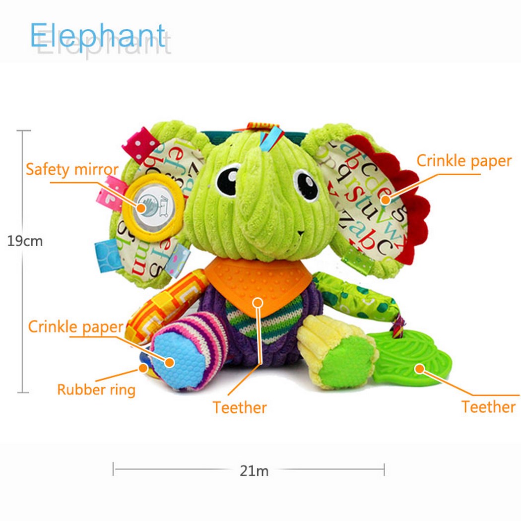 Juguete Peluche Niño Bebe Sonaja Y Mordedera Texturas Sozzy