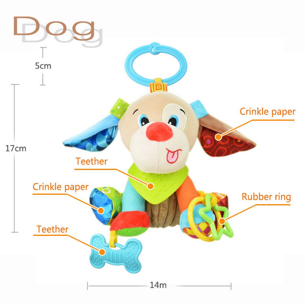 Juguete Peluche Niño Bebe Sonaja Y Mordedera Texturas Sozzy