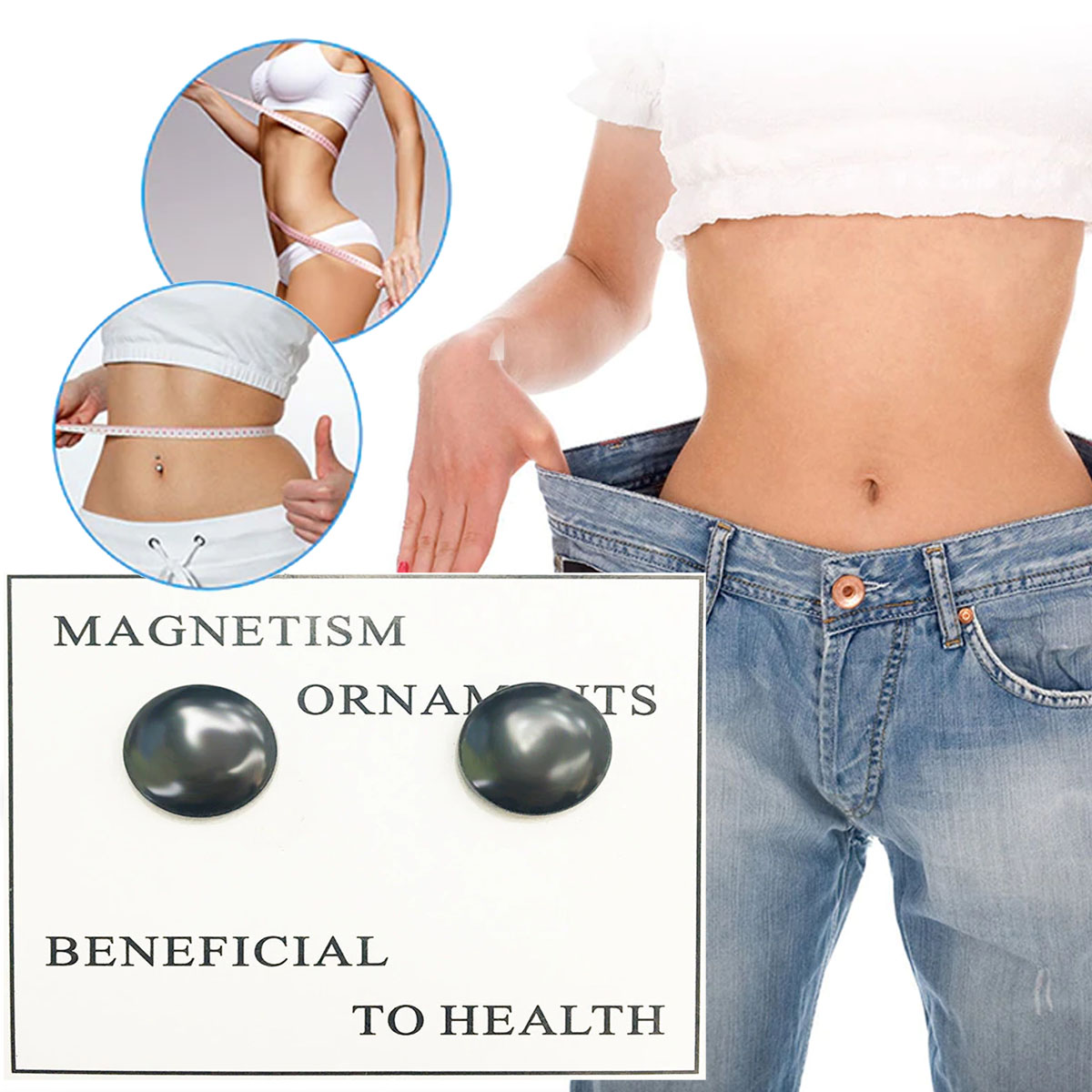 Aretes Magnético Para Adelgazar Perdida De Peso Acupuntura