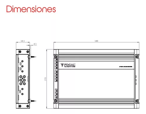 Amplificador Focal Ap-4340 Auditor 4 Canales Clase A B 560w.