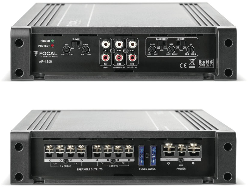 Amplificador Focal Ap-4340 Auditor 4 Canales Clase A B 560w.