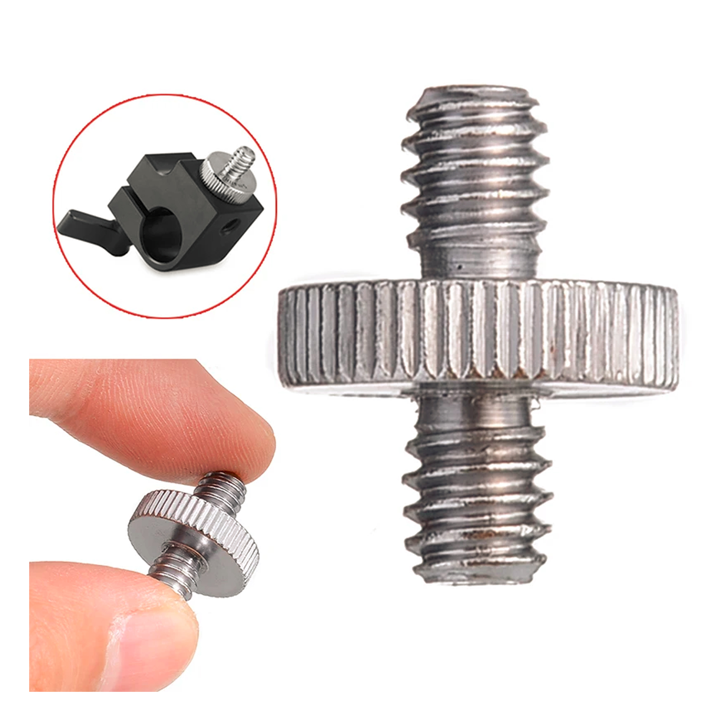 Tornillo Doble Macho Para Trípode De Cámara Mayitr 1/4