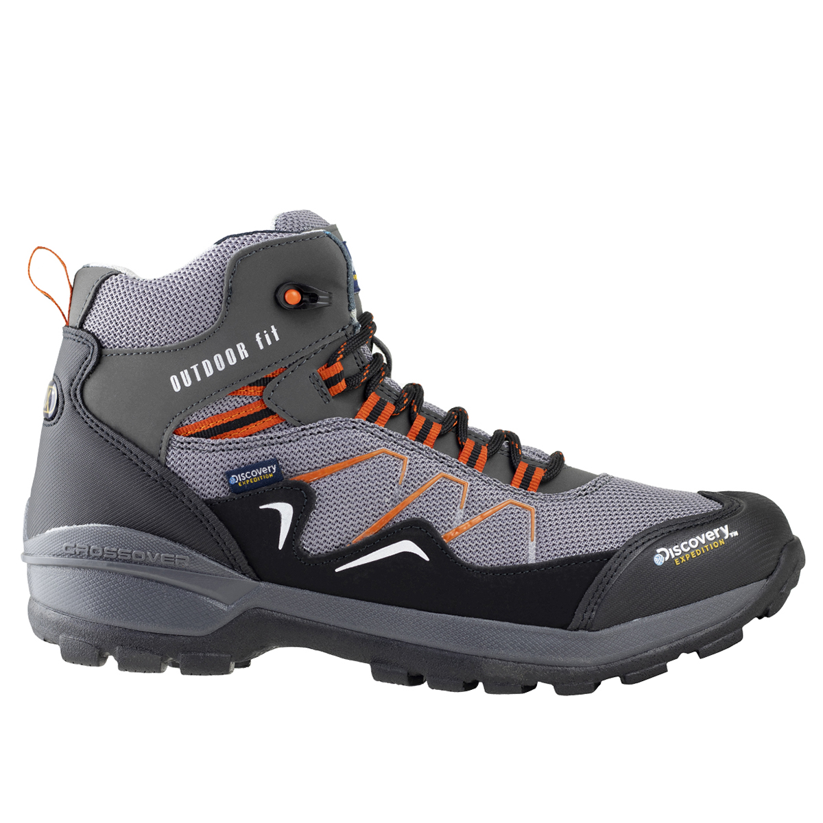 Botin Hombre Outdoor Camping Discovery 2322 Negro Gris Avent.