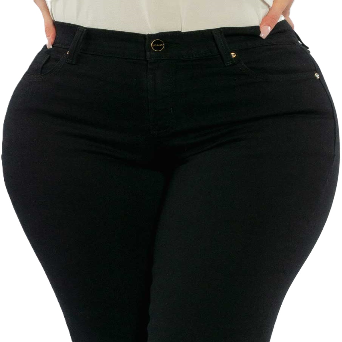 PANTALÓN DE MEZCLILLA CORTE RECTO DE DAMA TALLA EXTRA