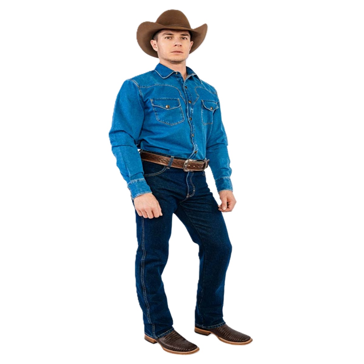 PANTALÓN DE MEZCLILLA  CORTE VAQUERO DE HOMBRE SLIM FIT