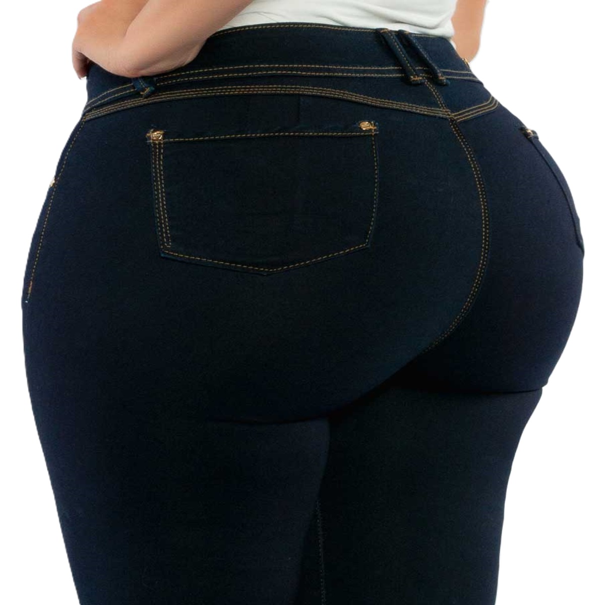 PANTALÓN DE MEZCLILLA CORTE RECTO DE DAMA TALLA GRANDE