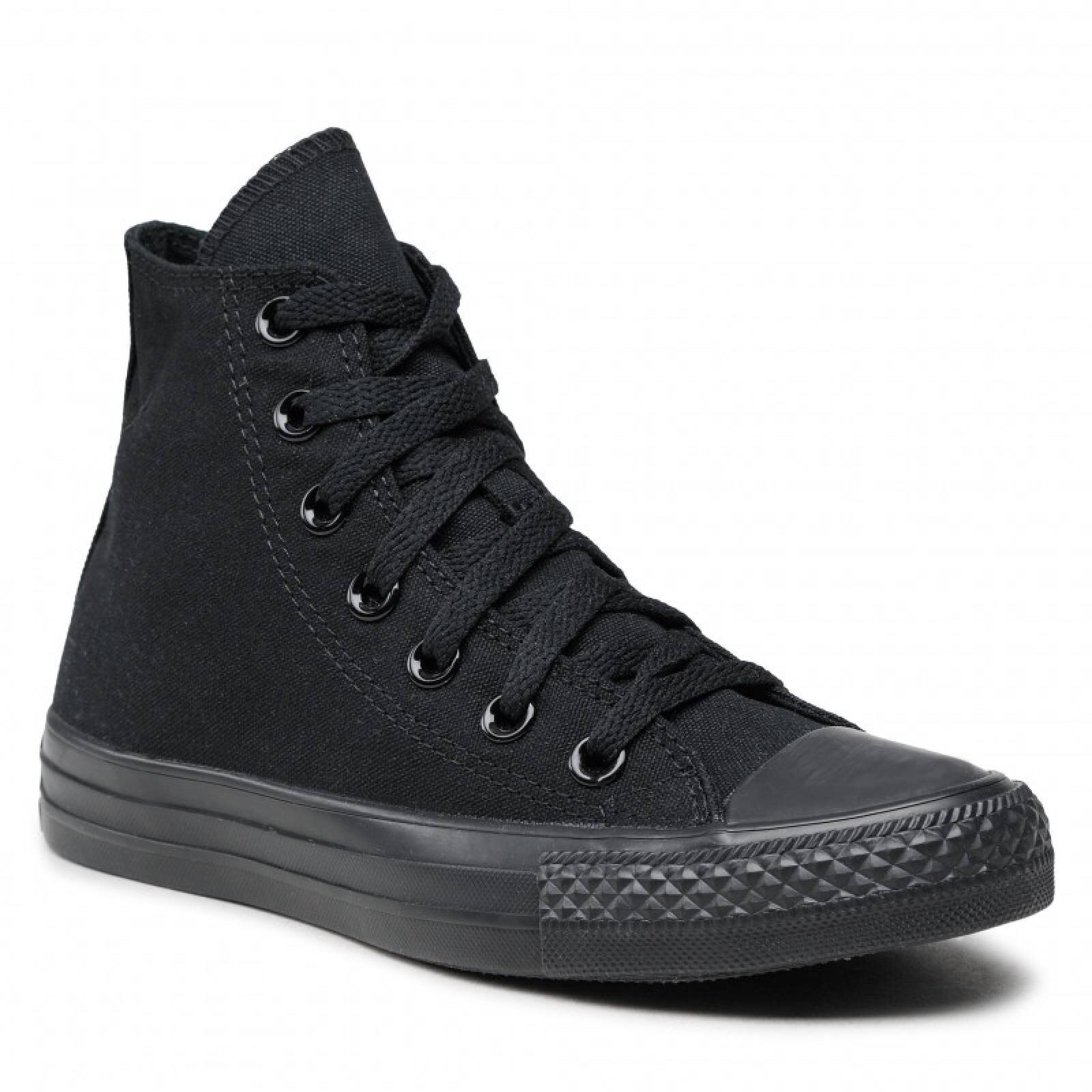 Tenis Converse Modelo Bota Mono Color Negro Negro Unisex