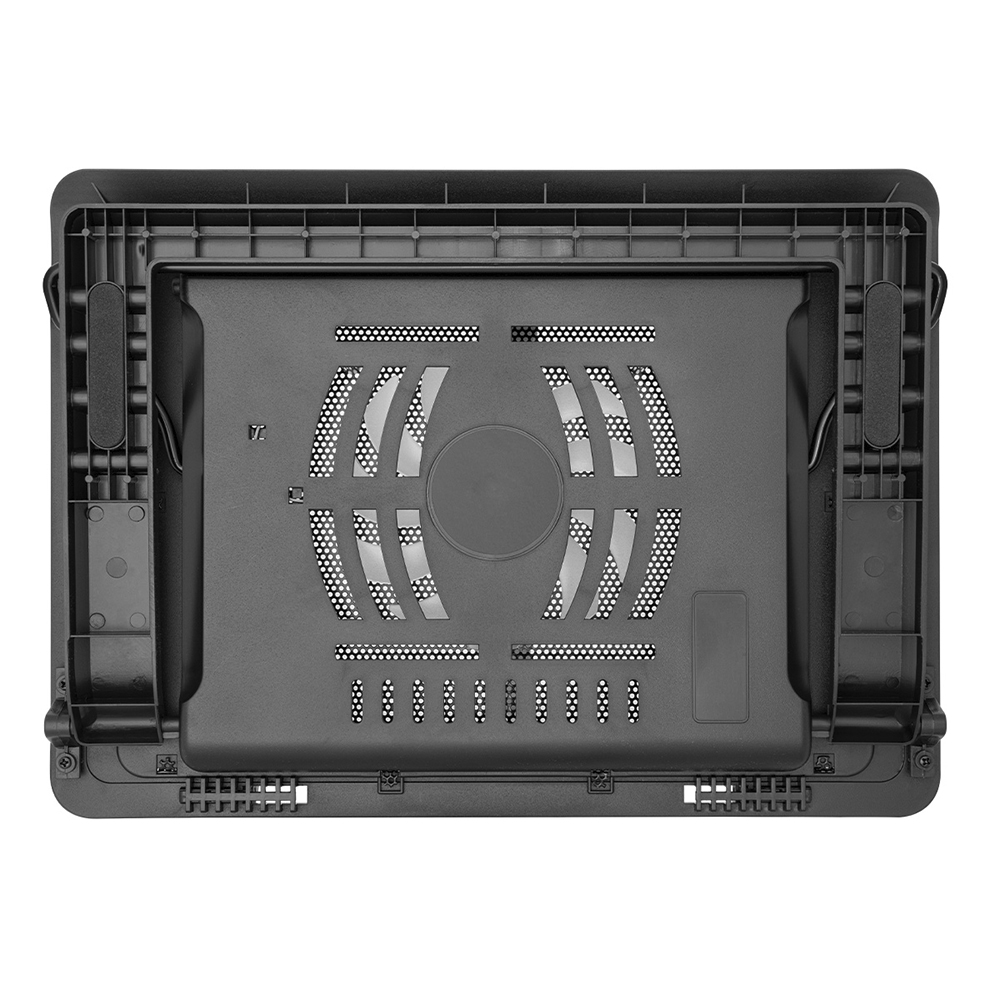 Ventilador metálico para laptop de múltiples posiciones Green Leaf, color negro 18-9608.