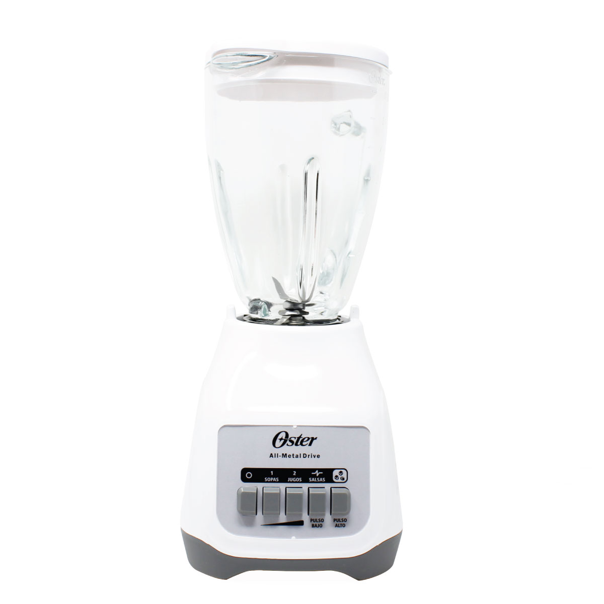 Licuadora 2 Vel + 2 Pulso Vaso de vidrio Blanca Oster BLSTKAGWPB.