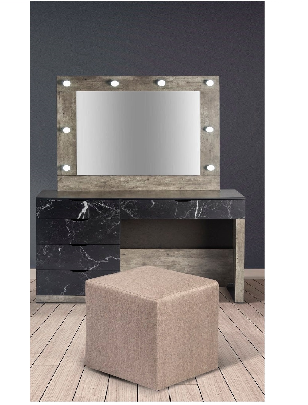 Tocador Hollywood 8 focos Muebles Vigo 