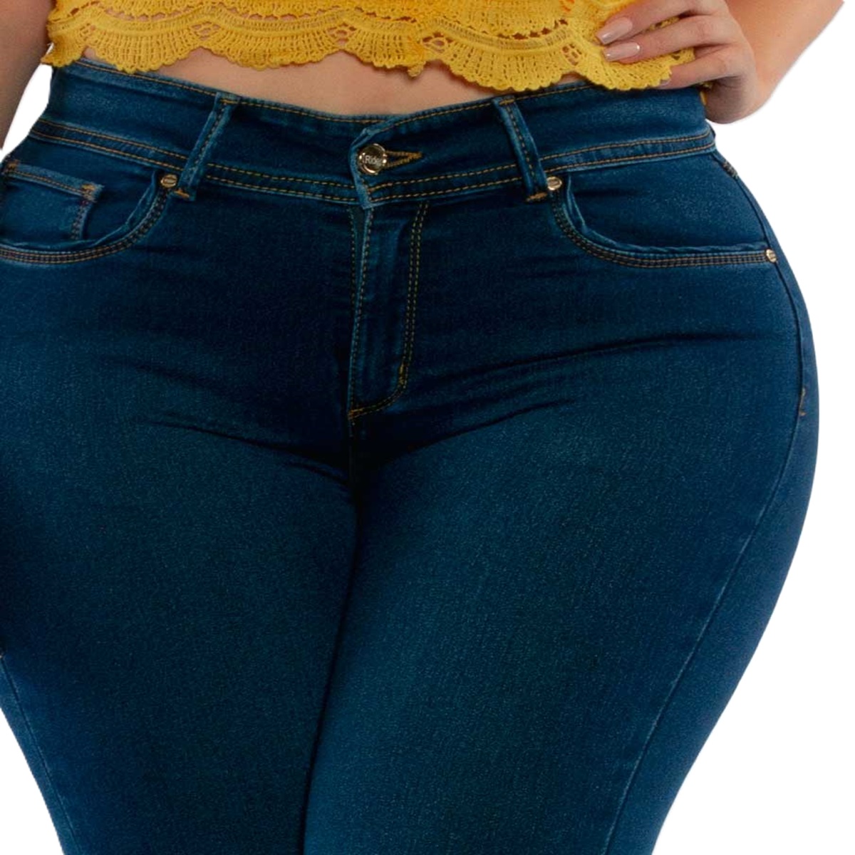 PANTALÓN DE MEZCLILLA CORTE RECTO DE DAMA TALLA EXTRA