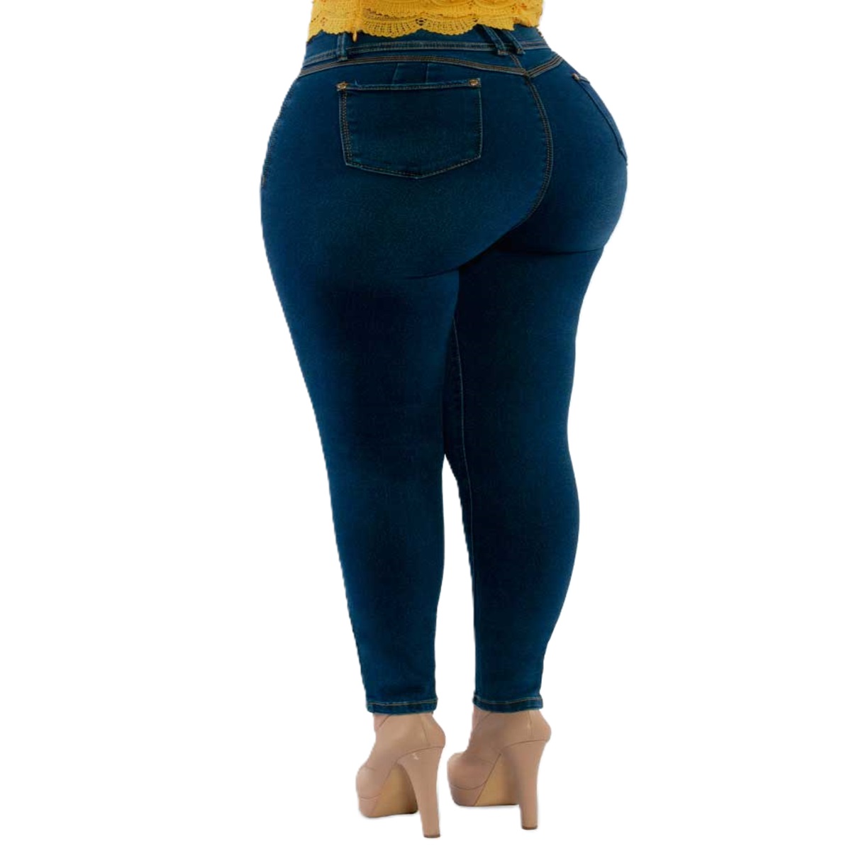 PANTALÓN DE MEZCLILLA CORTE RECTO DE DAMA TALLA EXTRA