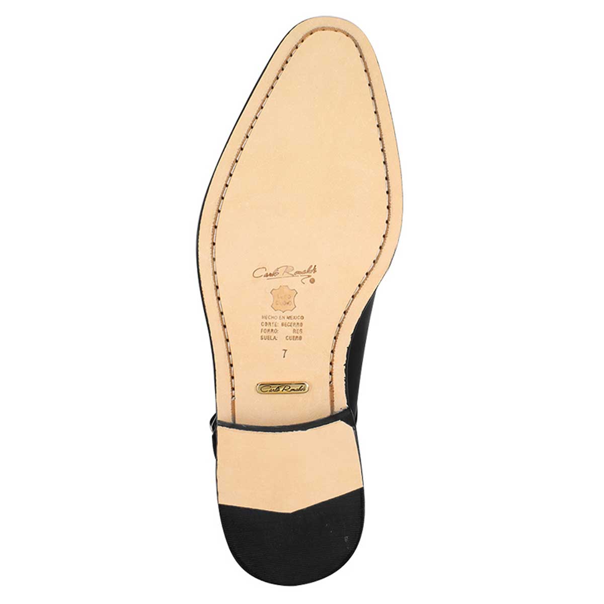 Zapato Formal Hombre Carlo Ronaldi 1032 Becerro Negro Cuero Casual.