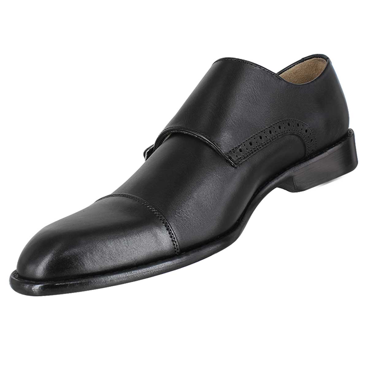 Zapato Formal Hombre Carlo Ronaldi 1032 Becerro Negro Cuero Casual.