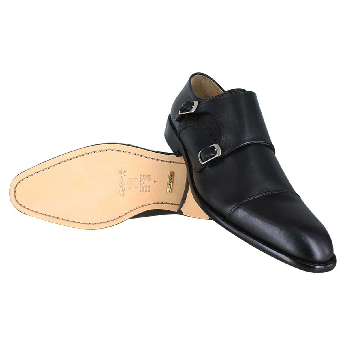 Zapato Formal Hombre Carlo Ronaldi 1032 Becerro Negro Cuero Casual.