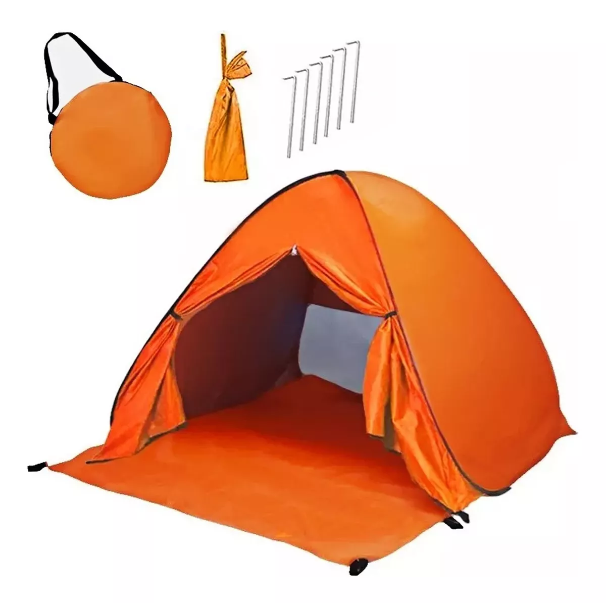 Tienda Carpa Refugio Para Playa Cámping Viaje Al Aire Libre Naranja.