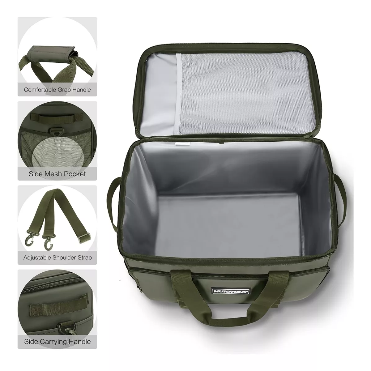 Hielera Portatil Bolsa Enfriador Impermeable 30l Verde.