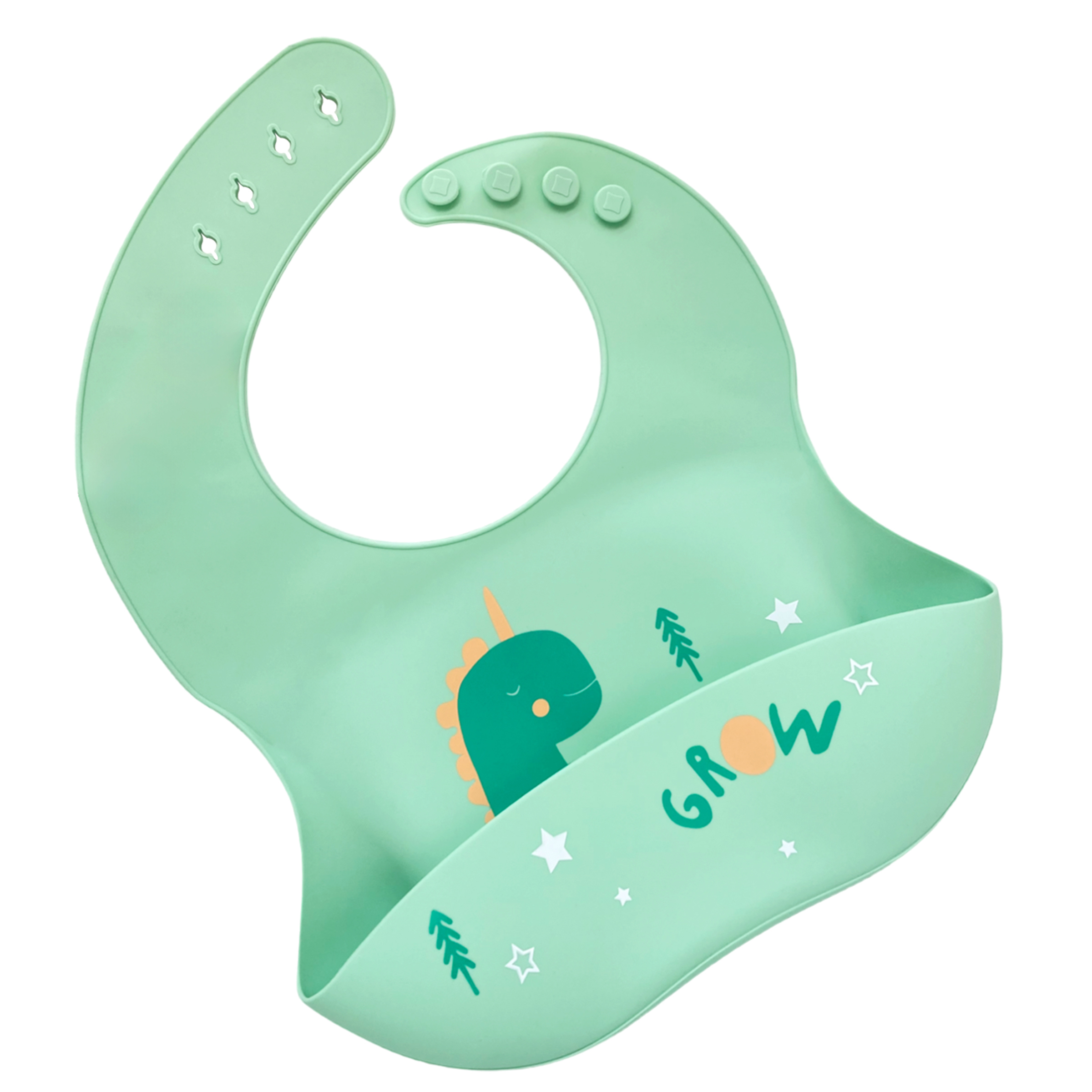 Set de 3 baberos Silicona Para Bebe Ecologico Impermeable