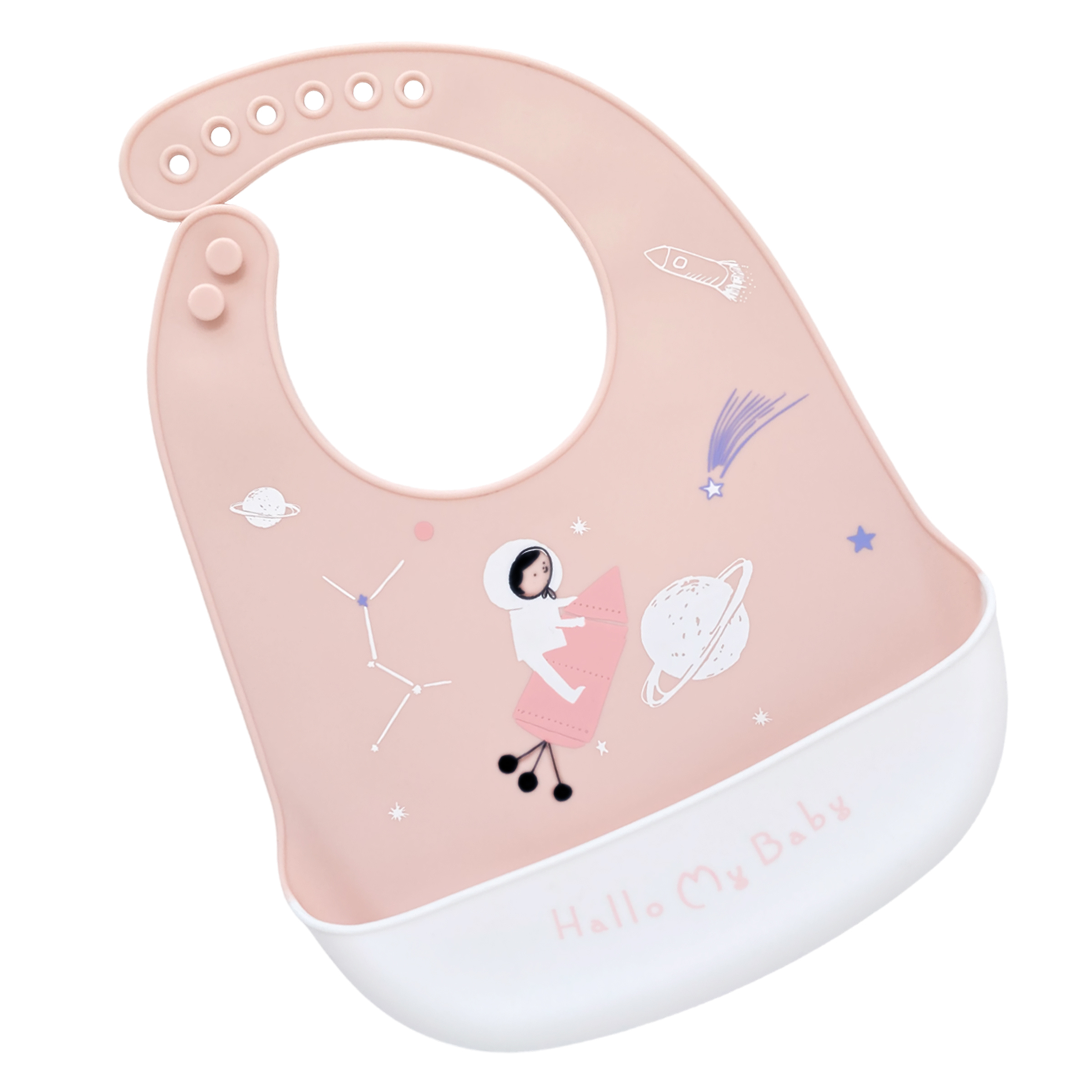 Set de 3 baberos Silicona Para Bebe Ecologico Impermeable