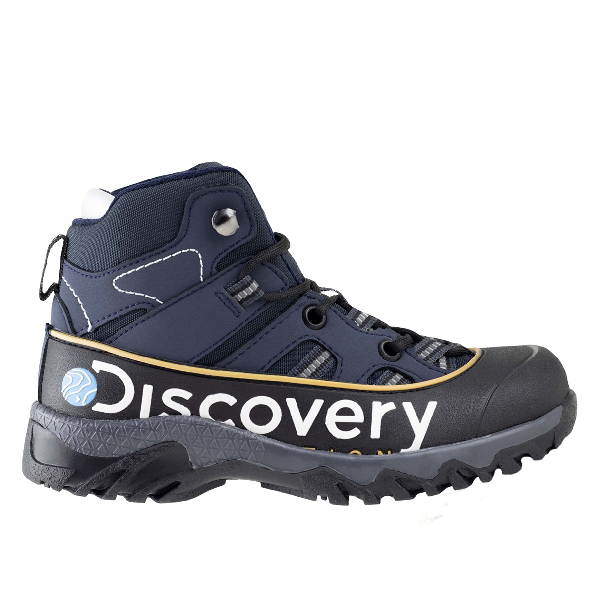 Botas Para Camping De Niño Discovery 11950 Azul Marino Outdoor.