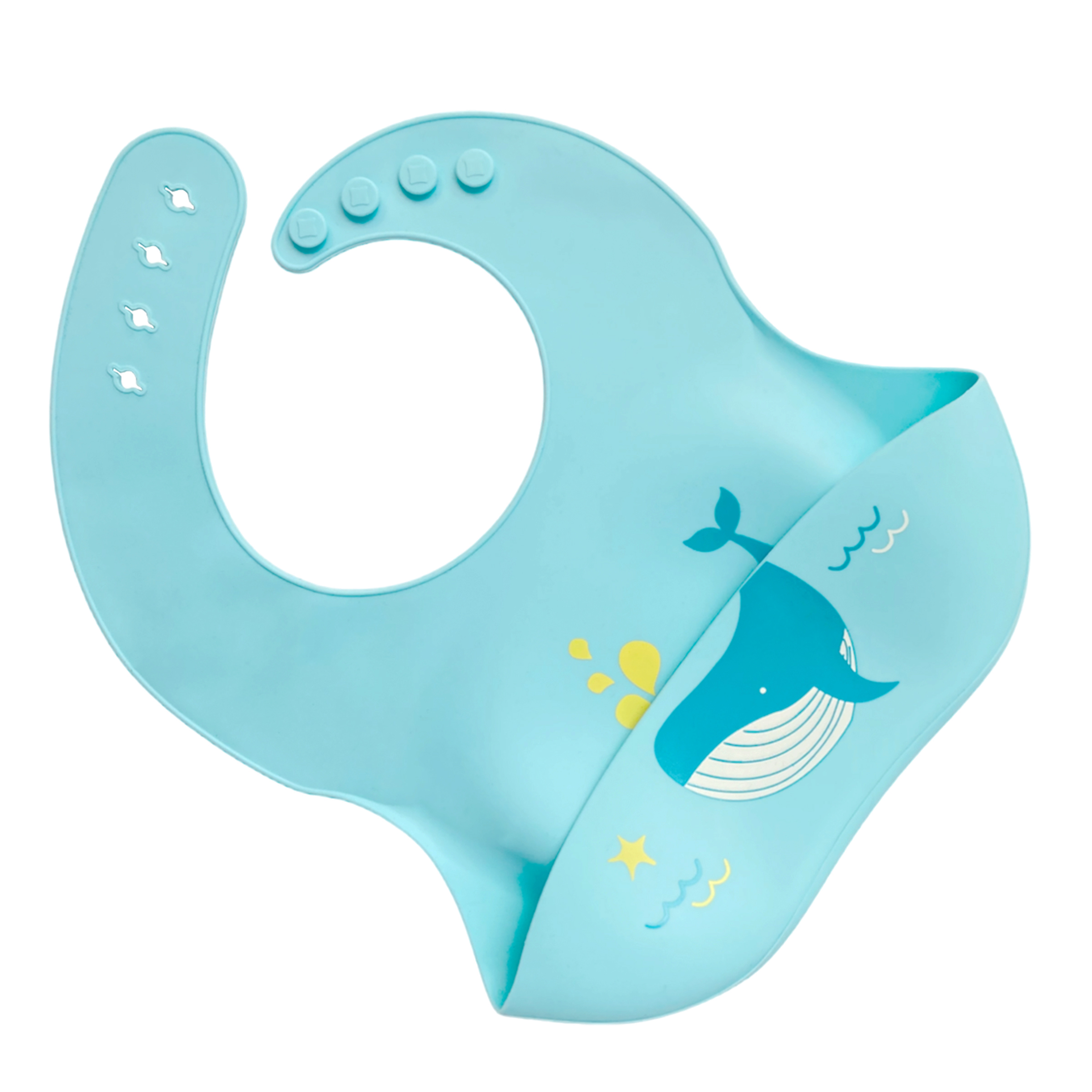 Set de 3 baberos Silicona Para Bebe Ecologico Impermeable