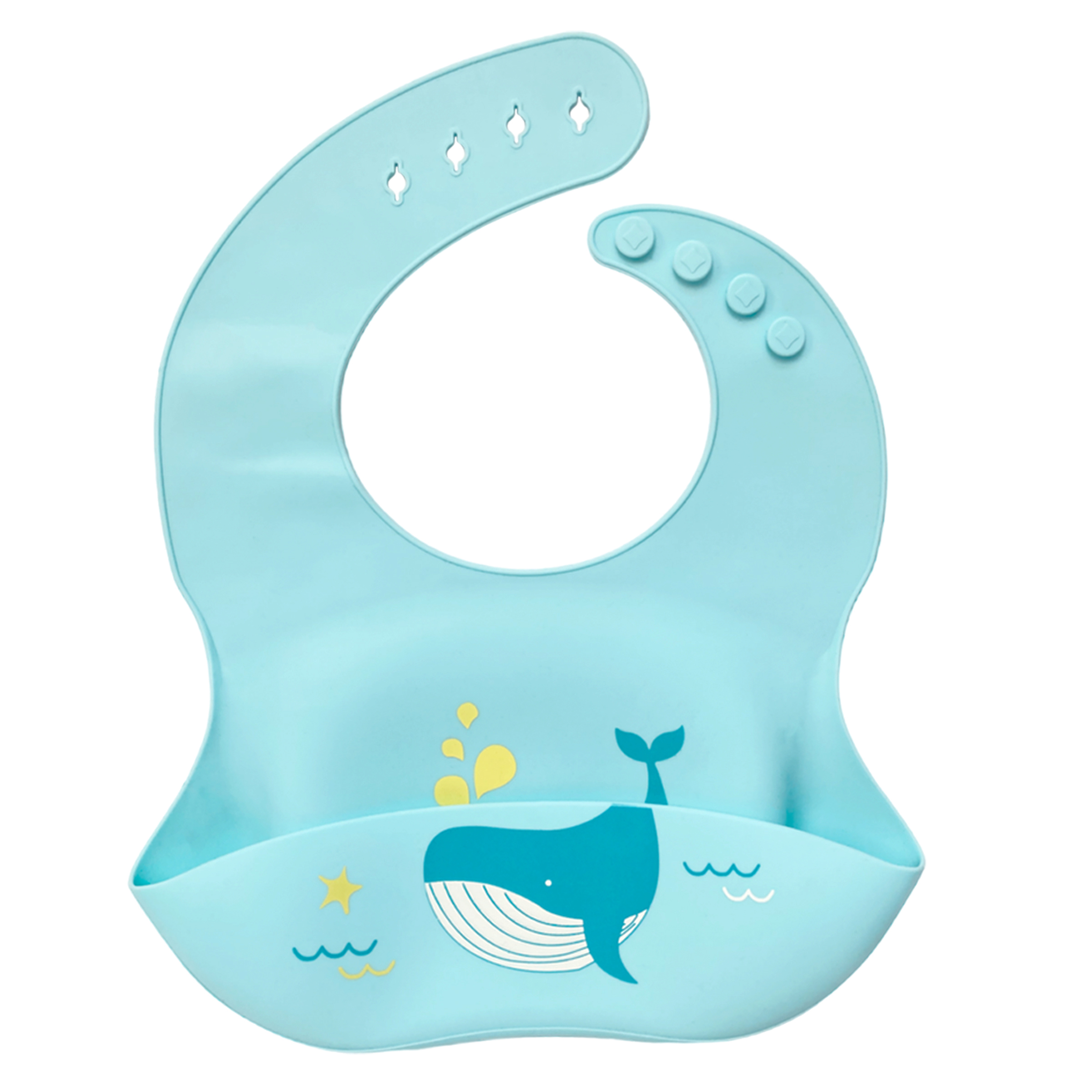 Set de 3 baberos Silicona Para Bebe Ecologico Impermeable