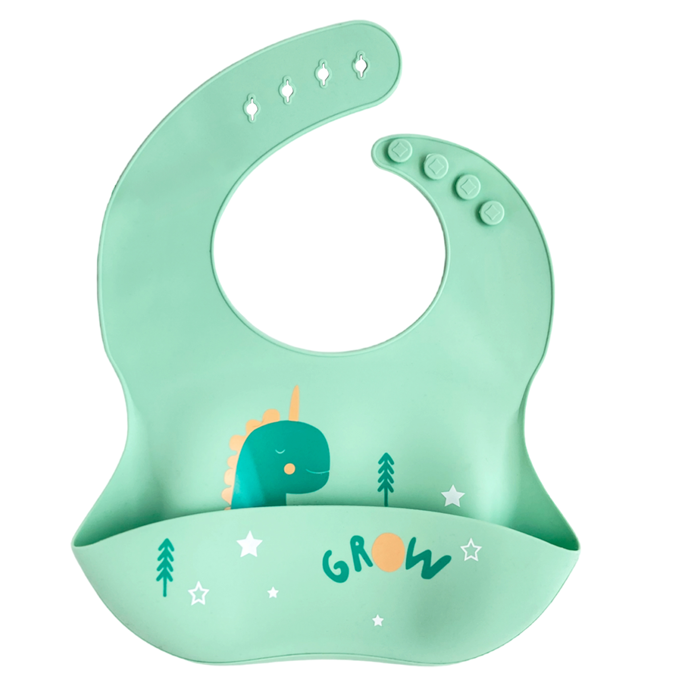 Set de 3 baberos Silicona Para Bebe Ecologico Impermeable