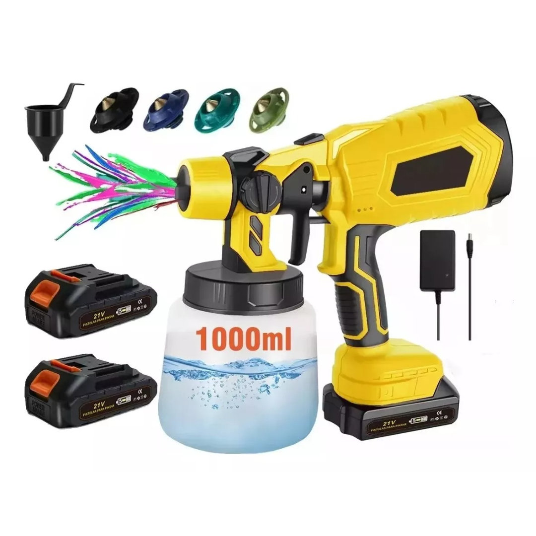 Máquinas Para Pintar Pulverizador Pintura Inalámbrico 1000ml.