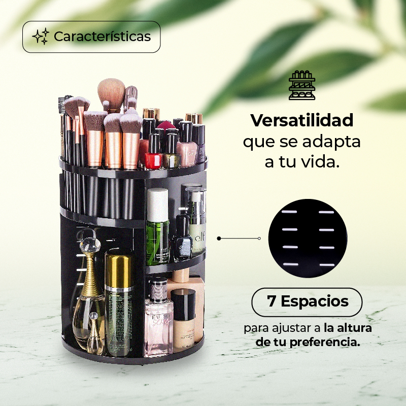 Organizador De Cosméticos Giratorio 360grados Varios Niveles ROSA