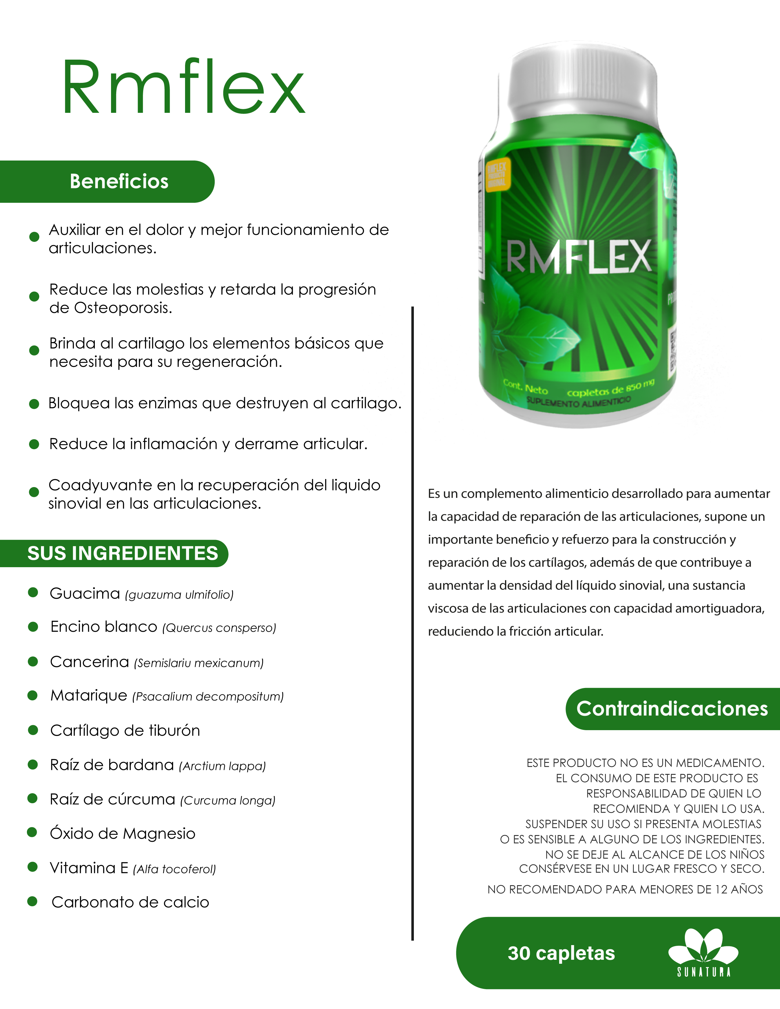 RMFLEX 100% Original Capletas Paquete de 3pzs.