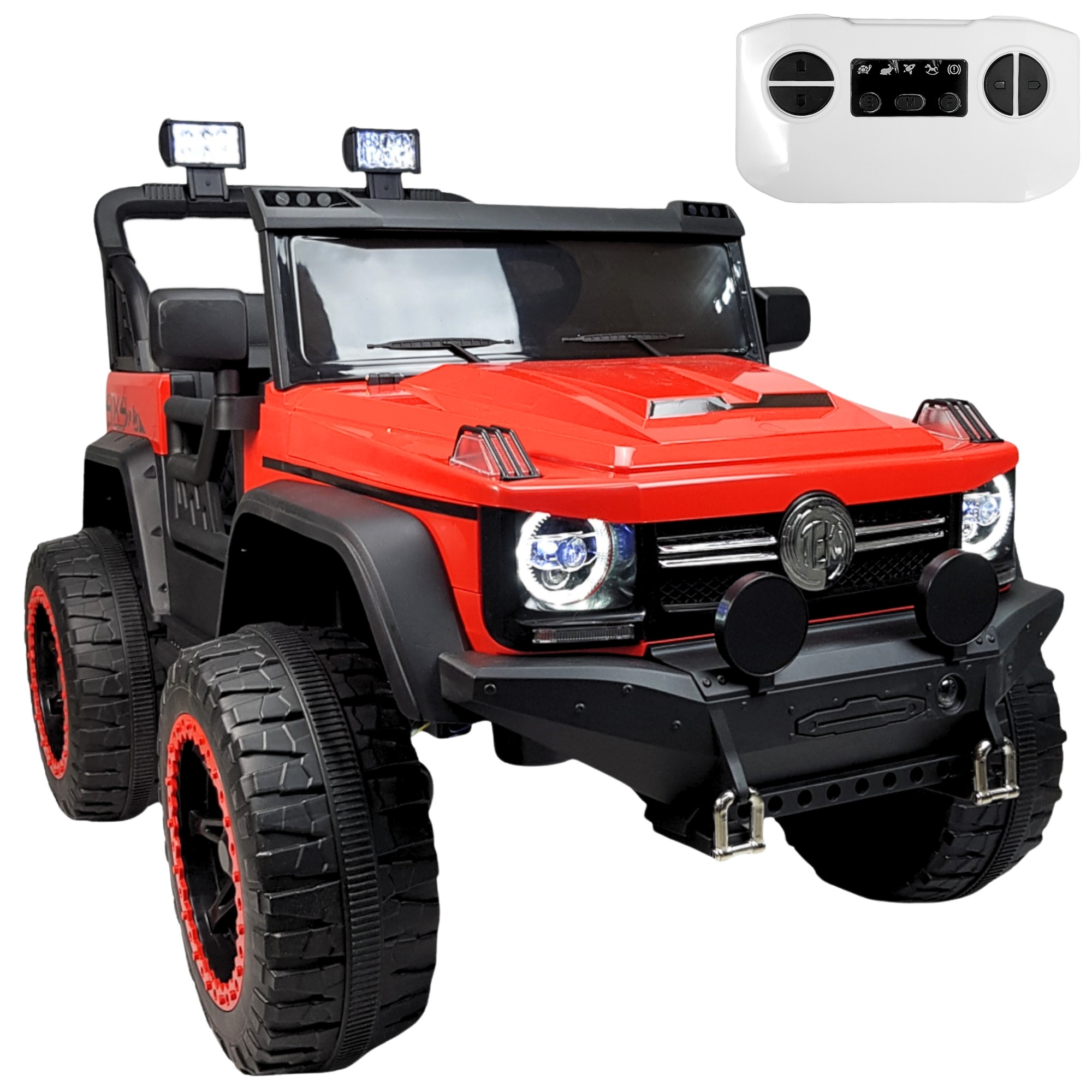 Montable Electrico Camioneta 4x4 para Niños Control Remoto 12v - Rojo.