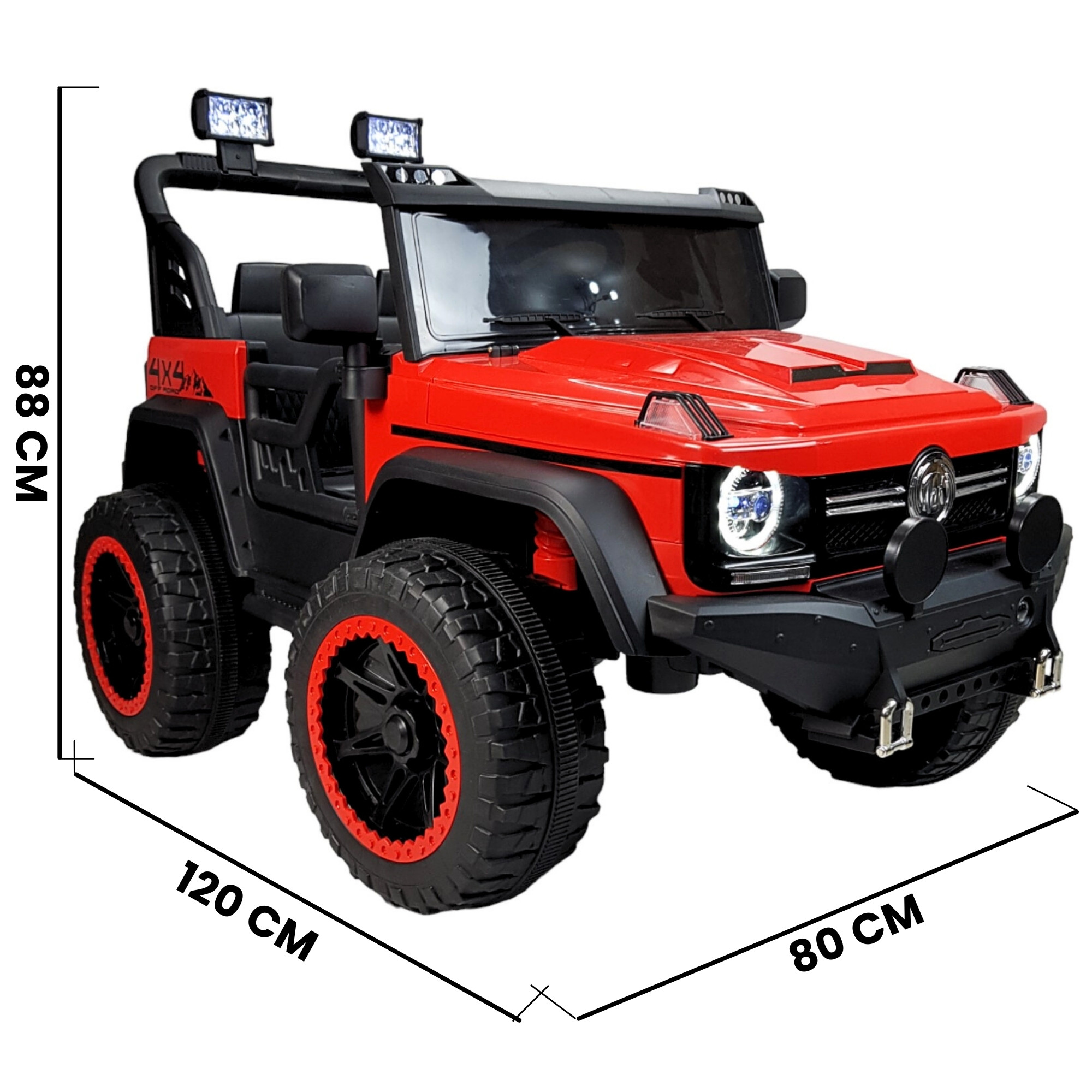 Montable Electrico Camioneta 4x4 para Niños Control Remoto 12v - Rojo.