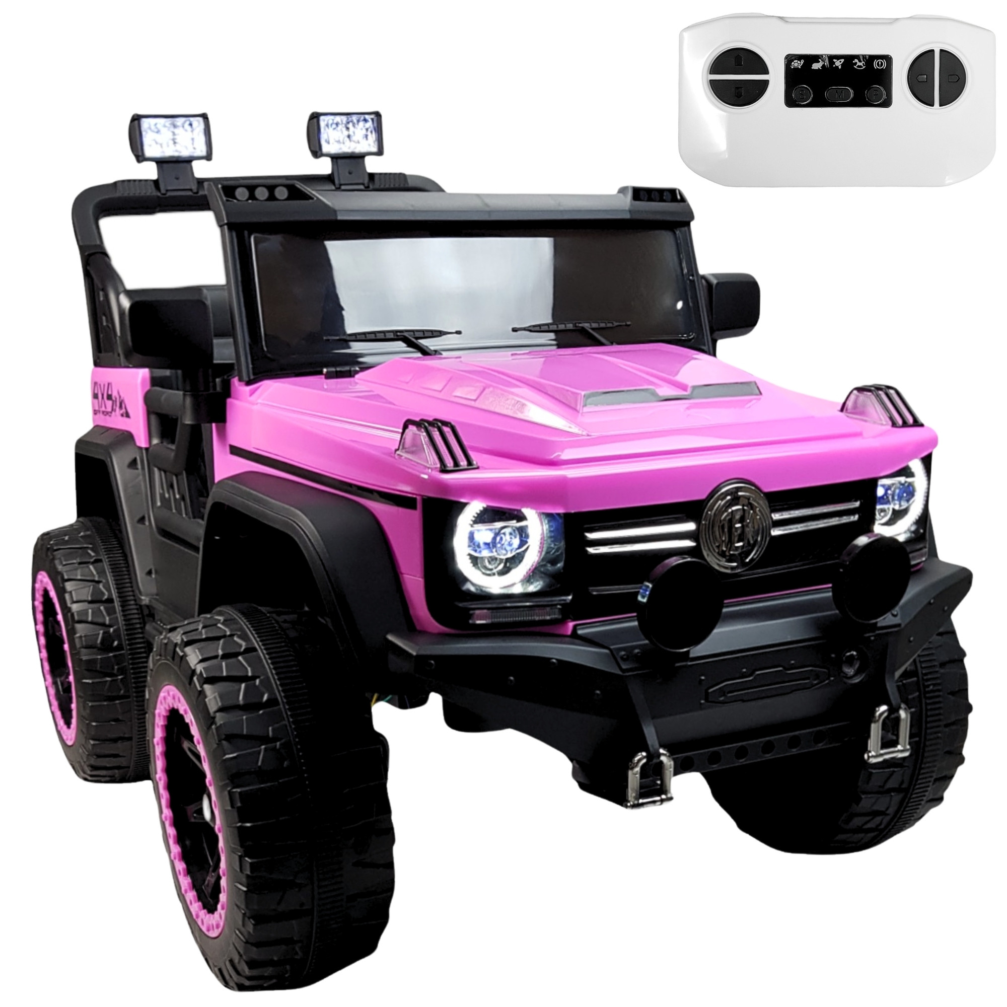 Montable Electrico Camioneta 4x4 para Niños Control Remoto 12v - Rosa.