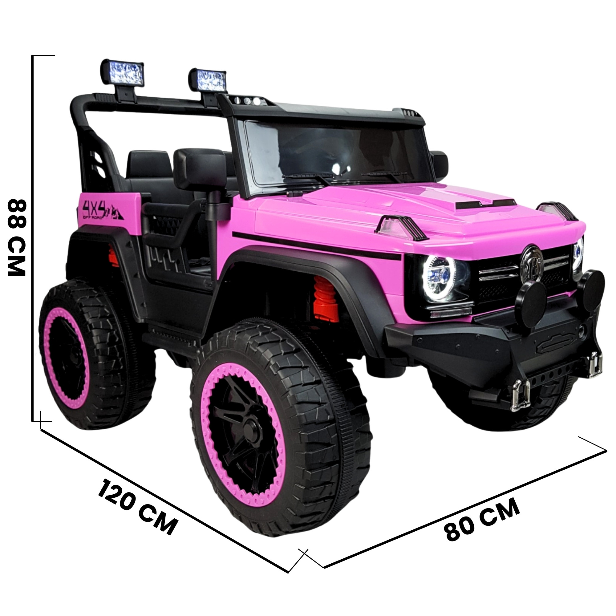 Montable Electrico Camioneta 4x4 para Niños Control Remoto 12v - Rosa.