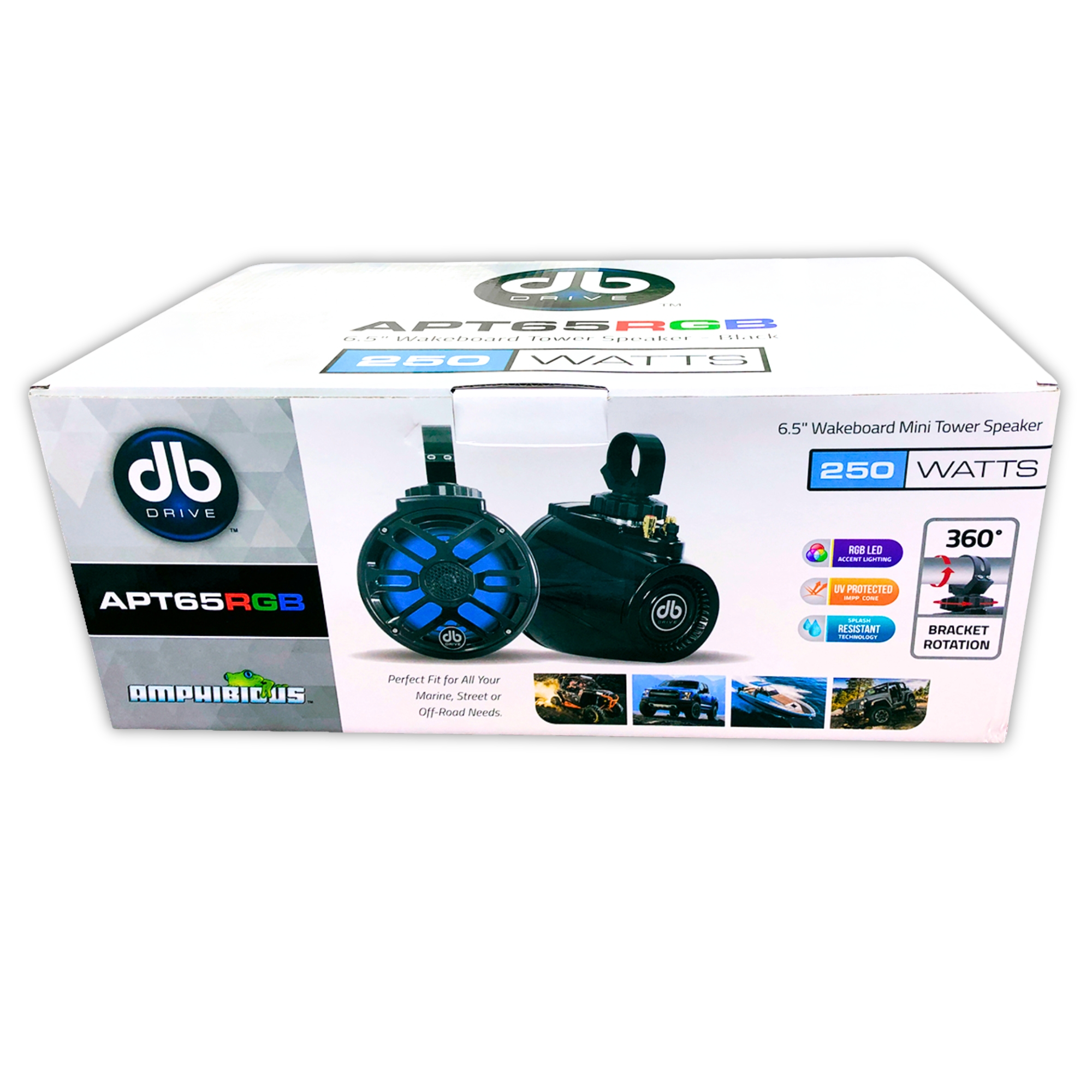 Bocinas para Exteriores DB Drive APT65RGB - Potencia y Durabilidad en Cualquier Terreno.