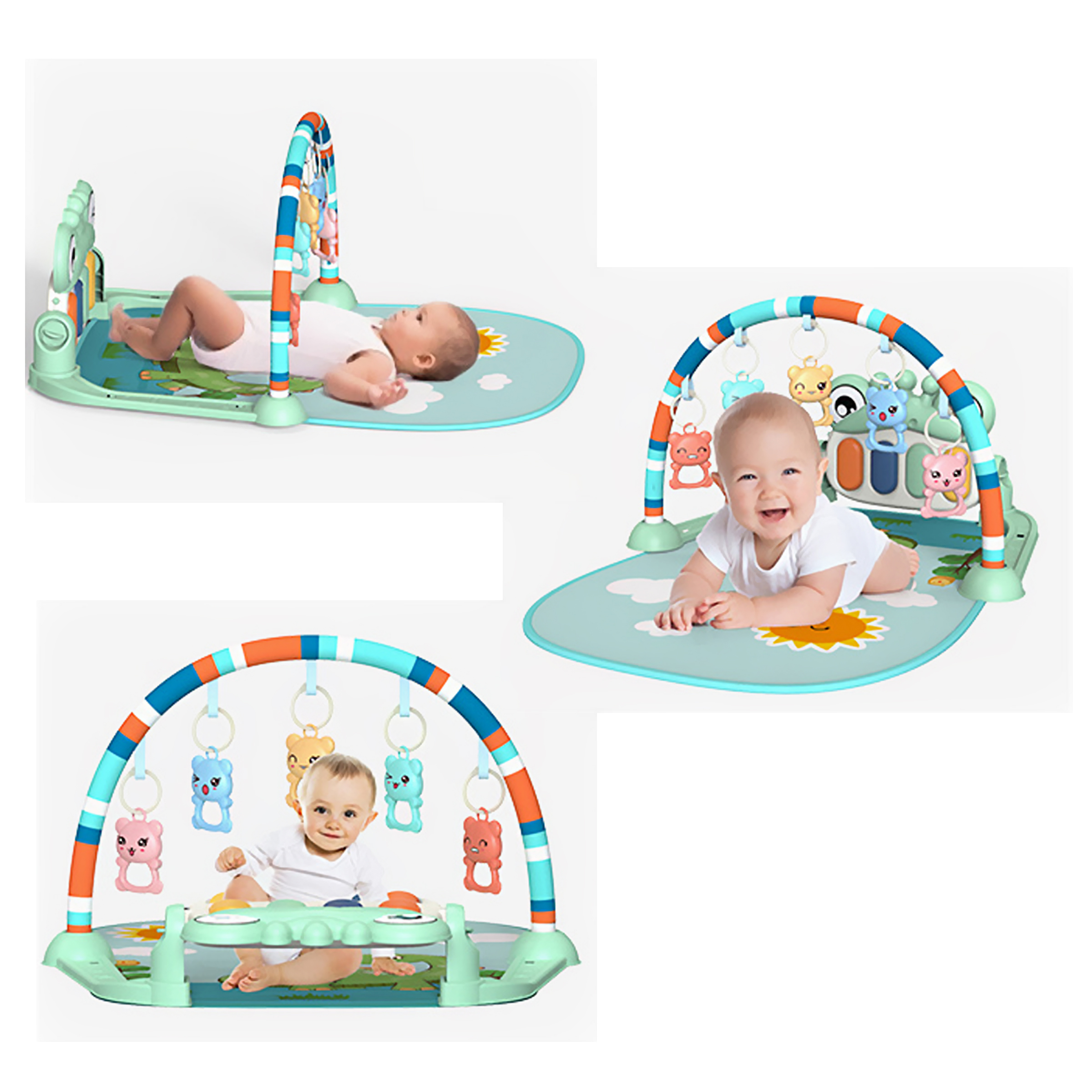 Gimnasio Multifuncional Bebé Musical Con Tapete Estimulación
