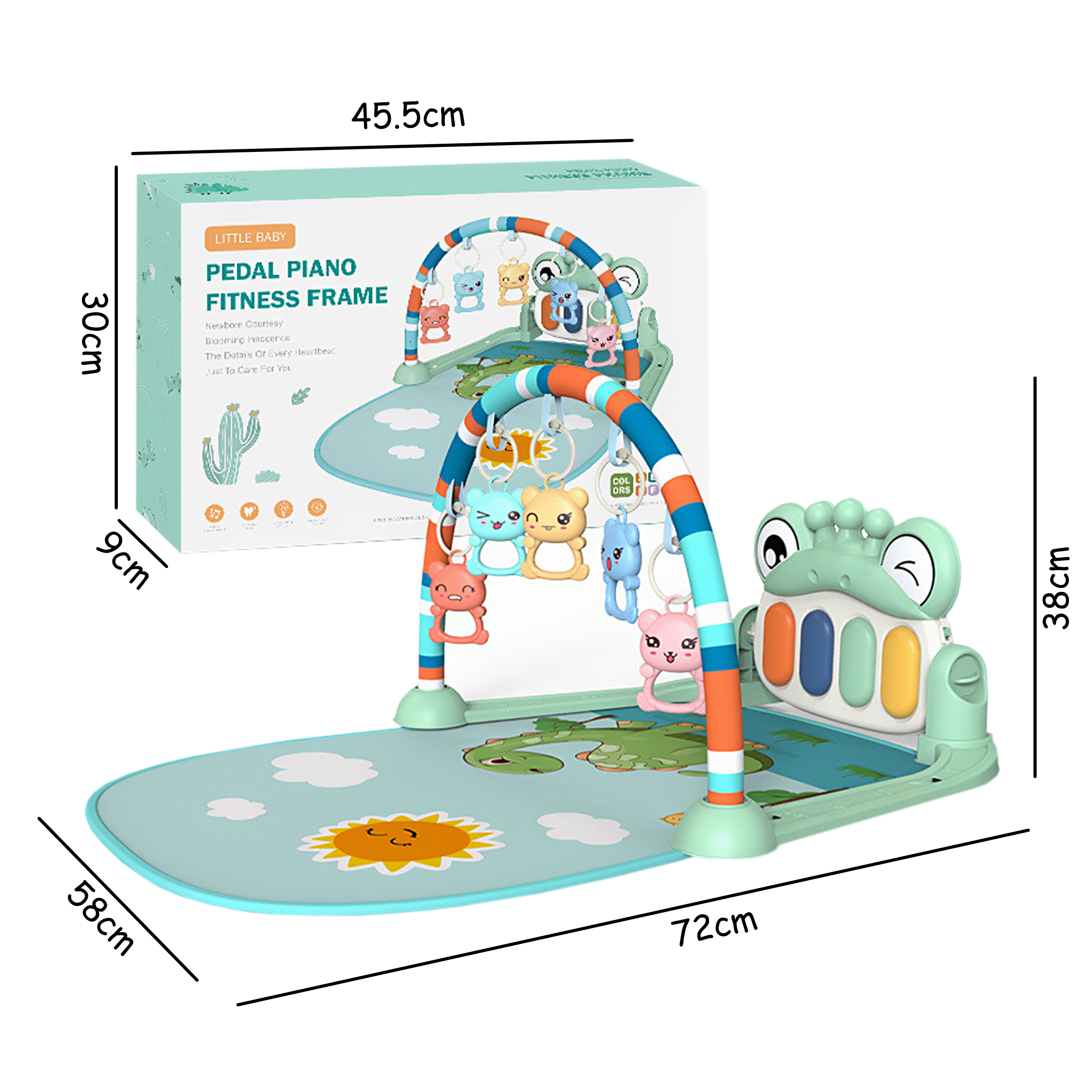 Gimnasio Multifuncional Bebé Musical Con Tapete Estimulación