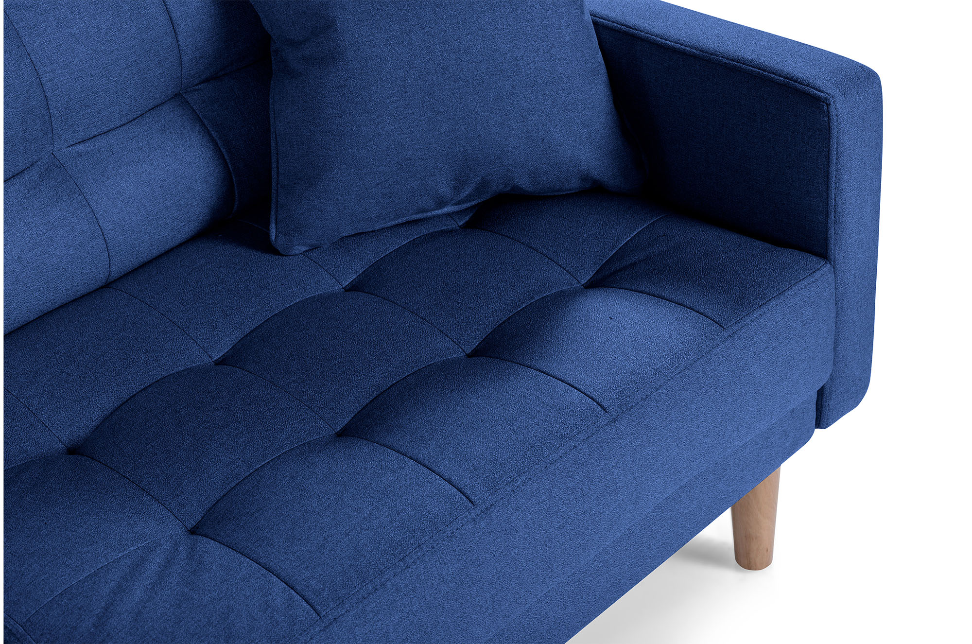 Sofá Cama Encore Azul Makora Essentials de lino .