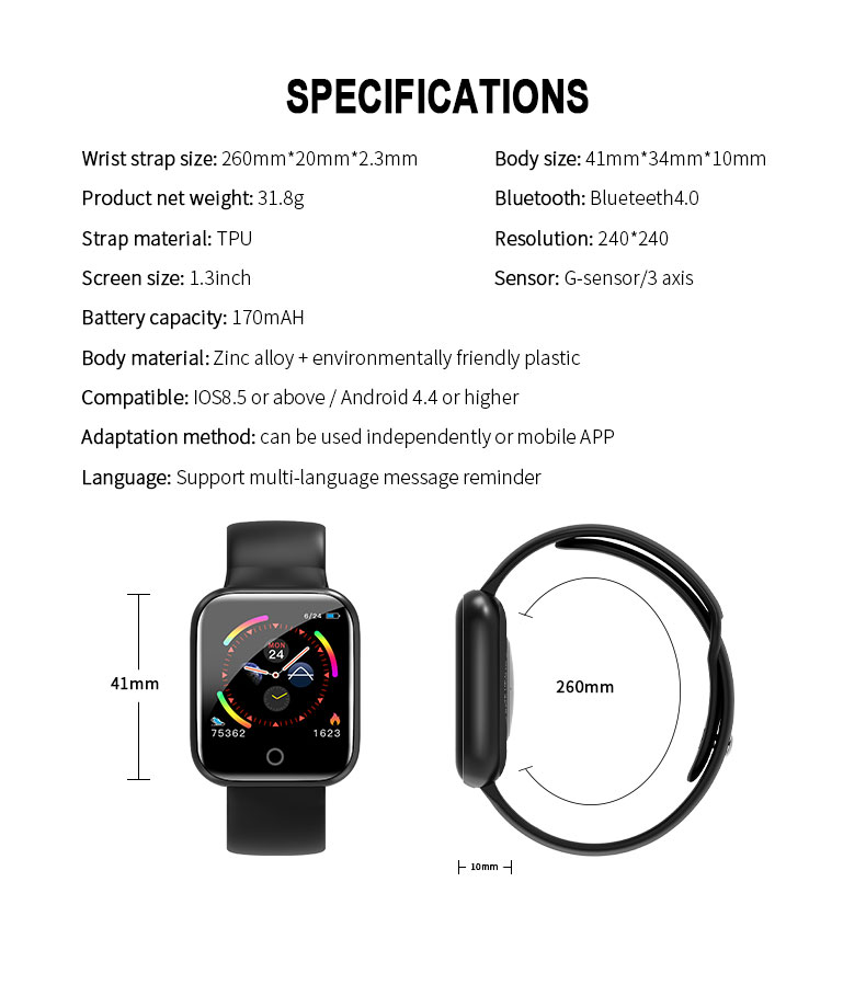 Smart Watch Deportes Reloj Inteligente Bluetooth I5+Correa