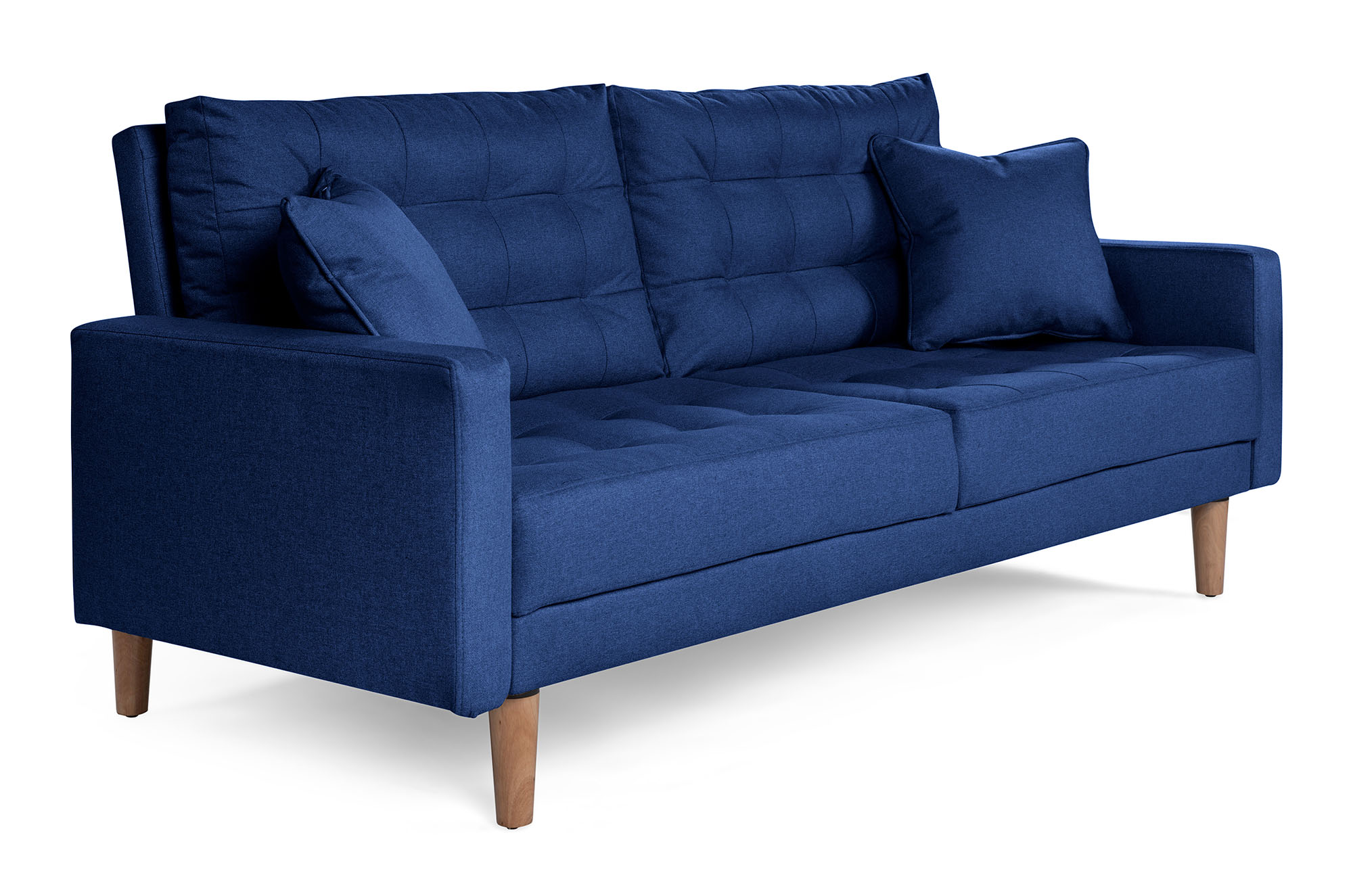 Sofá Cama Encore Azul Makora Essentials de lino .