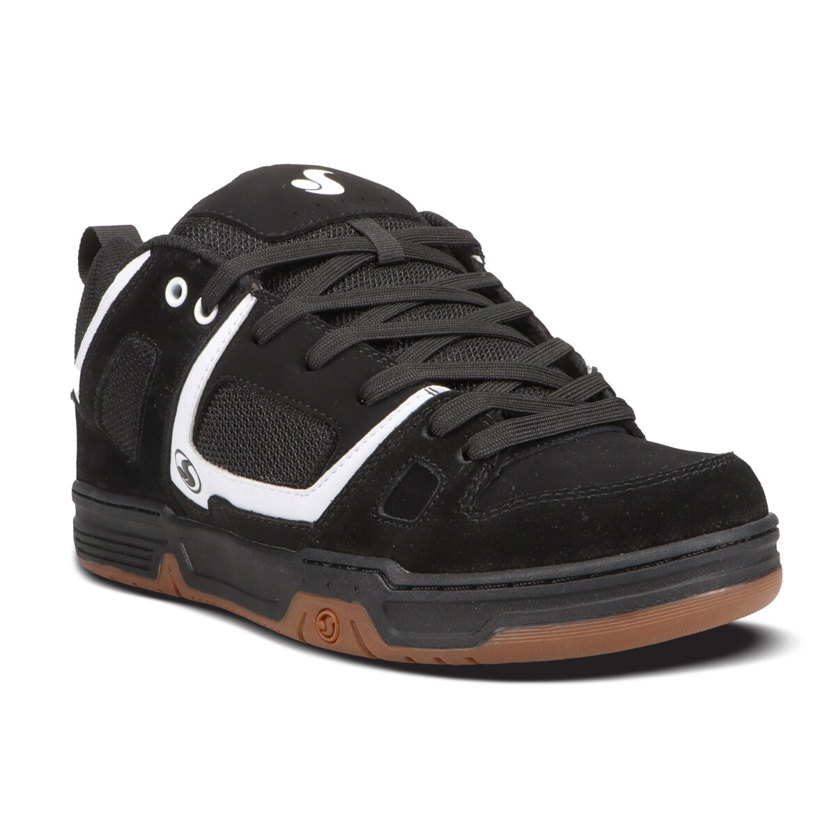 Tenis DVS Gambol 011 BLACK WHITE GUM SUEDE para Skateboarding.