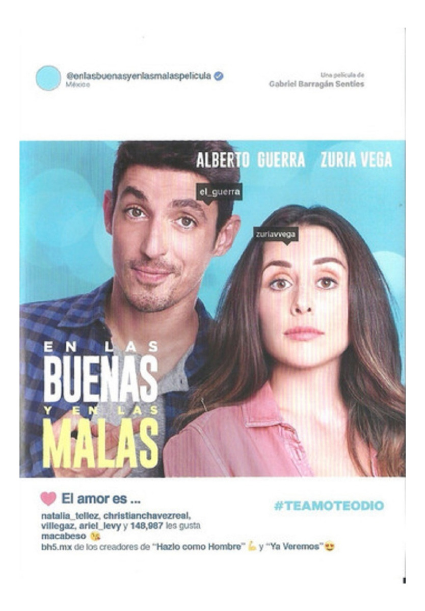 En Las Buenas Y En Las Malas Dvd Zuria Vega Pelicula Nuevo