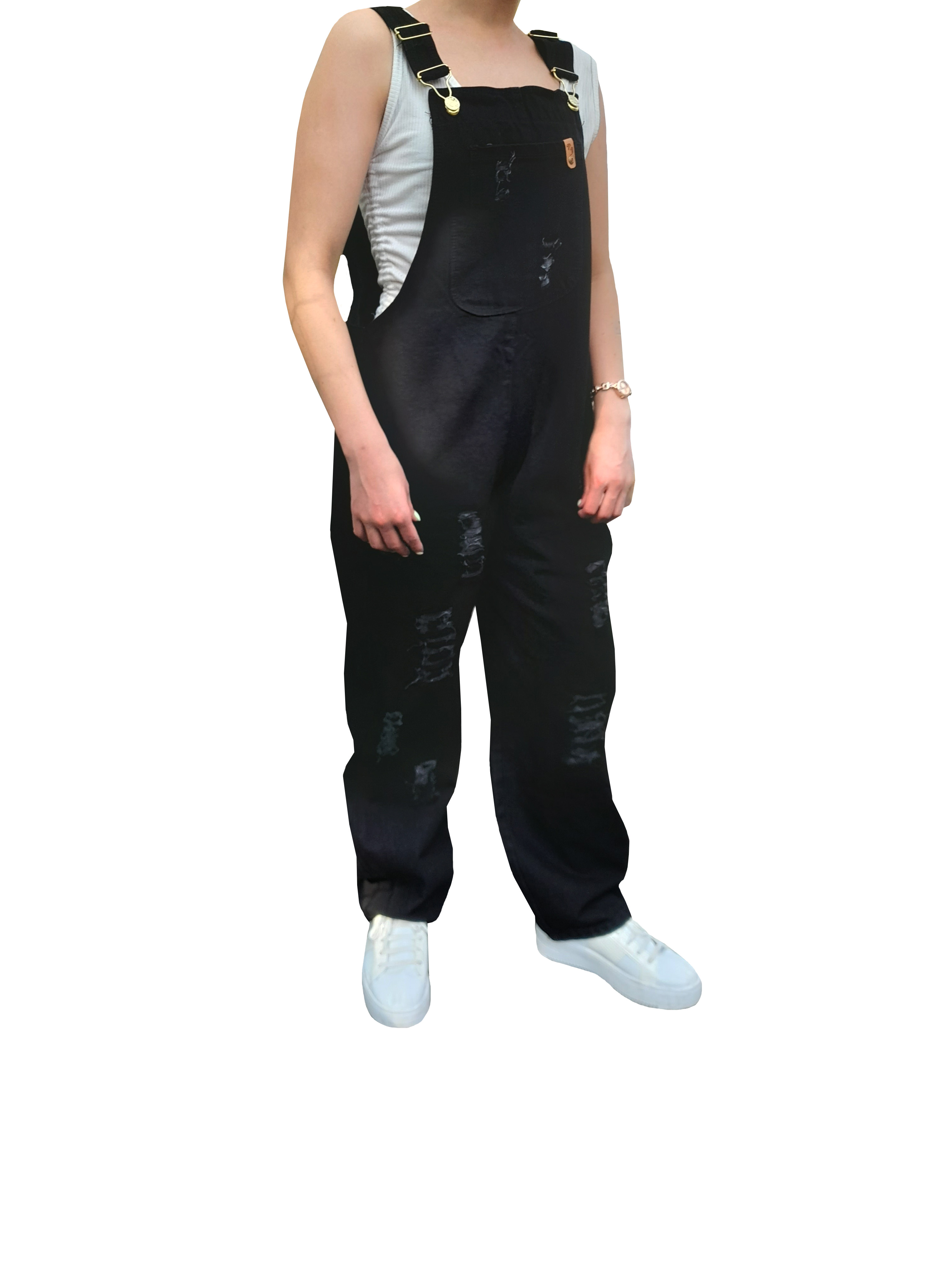 Overol Estilo Mom Mezclilla Rigida Jumper Dama Comfortable Body