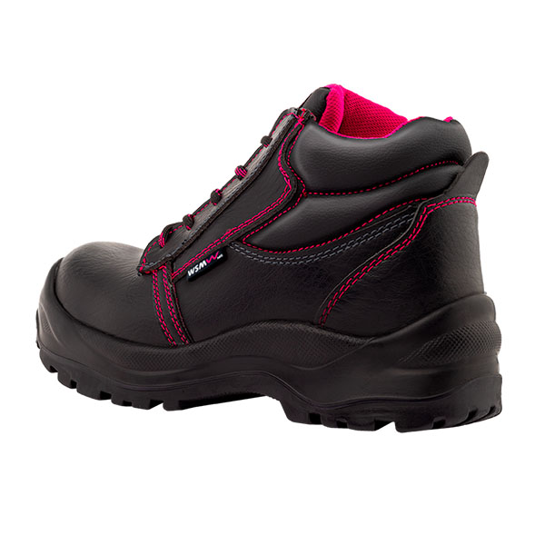 Zapato de Seguridad WSM para Dama, Ergonómico y muy ligero. Con casquillo de Policarbonato. Bota Industrial y multifuncional. 2958-WT